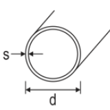 NIRO Rohr geschw. 1/2" - 21,3X2,6 - WNR 1.4301