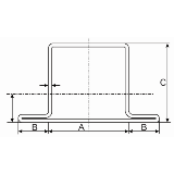 ANSCHLAGROHR T/120 3440T (AXCXB 40X34X15X2) BLANK