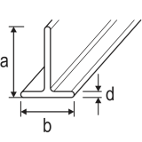 T-Stahl 20x20x3 - S235JR, blank, gewalzt