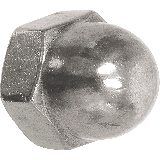 Hutmutter DIN 1587: M6 - STAHL, verzinkt - 25 Stk/Pkg (StP200)