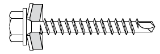 Trapez E-VS BOHR RS 16 6,5x80 verz. - Holz - 100 Stk/Pkg.