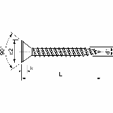 Spanplattenschraube Senkkopf VG (TX20) 4x30 - STAHL, verzinkt - 100 Stk/Pkg