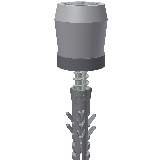 Bodenführungsrolle Ø 32 mit Dübel f. U-Profil 40/40/40/3