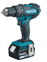 Makita Akku Bohrschrauber DHP490 mit 2x3 Ah Akku, Ladegerät & Koffer