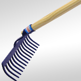 Gartenrechen geschm. Dülle 16Z m.Stiel Gartenrechen geschm. Dülle 16Z m.Stiel