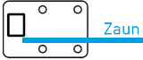 Fußplatte Standard Links 150x100x350 mm Fußplatte Standard Links 150x100x350 mm