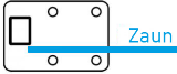 Fußplatte Standard Links 150x100x350 mm