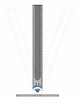 Fußplatte beweglich verstärkt 150x100x300 mm